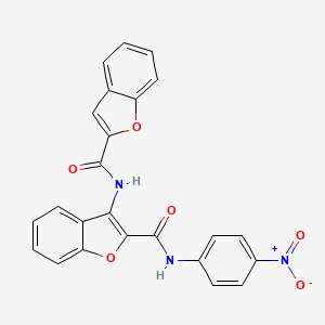 molecular formula C24H15N3O6 B6489982 3-(1-benzofuran-2-amido)-N-(4-nitrophenyl)-1-benzofuran-2-carboxamide CAS No. 887877-83-0