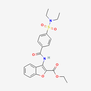molecular formula C22H24N2O6S B6490019 ethyl 3-[4-(diethylsulfamoyl)benzamido]-1-benzofuran-2-carboxylate CAS No. 477499-30-2