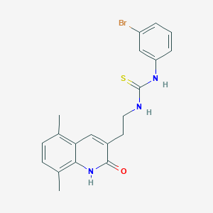 molecular formula C20H20BrN3OS B6490026 1-(3-bromophenyl)-3-[2-(5,8-dimethyl-2-oxo-1,2-dihydroquinolin-3-yl)ethyl]thiourea CAS No. 887896-18-6