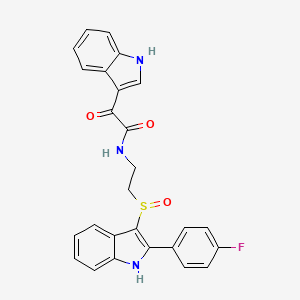 N-(2-{[2-(4-fluorophenyl)-1H-indol-3-yl]sulfinyl}ethyl)-2-(1H-indol-3-yl)-2-oxoacetamide
