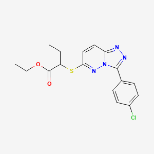 molecular formula C17H17ClN4O2S B6490050 ethyl 2-{[3-(4-chlorophenyl)-[1,2,4]triazolo[4,3-b]pyridazin-6-yl]sulfanyl}butanoate CAS No. 852373-59-2
