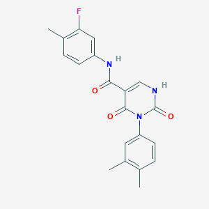 molecular formula C20H18FN3O3 B6490099 3-(3,4-dimethylphenyl)-N-(3-fluoro-4-methylphenyl)-2,4-dioxo-1,2,3,4-tetrahydropyrimidine-5-carboxamide CAS No. 887898-36-4