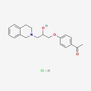 molecular formula C20H24ClNO3 B6490154 1-{4-[2-hydroxy-3-(1,2,3,4-tetrahydroisoquinolin-2-yl)propoxy]phenyl}ethan-1-one hydrochloride CAS No. 1177966-31-2