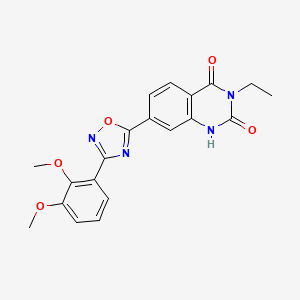 molecular formula C20H18N4O5 B6490176 7-[3-(2,3-dimethoxyphenyl)-1,2,4-oxadiazol-5-yl]-3-ethyl-1,2,3,4-tetrahydroquinazoline-2,4-dione CAS No. 1359204-25-3