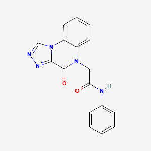 2-{4-oxo-4H,5H-[1,2,4]triazolo[4,3-a]quinoxalin-5-yl}-N-phenylacetamide