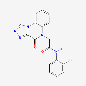 molecular formula C17H12ClN5O2 B6490214 N-(2-chlorophenyl)-2-{4-oxo-4H,5H-[1,2,4]triazolo[4,3-a]quinoxalin-5-yl}acetamide CAS No. 1358414-67-1