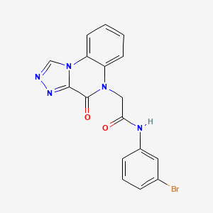 molecular formula C17H12BrN5O2 B6490218 N-(3-bromophenyl)-2-{4-oxo-4H,5H-[1,2,4]triazolo[4,3-a]quinoxalin-5-yl}acetamide CAS No. 1358274-86-8