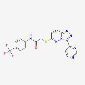 molecular formula C19H13F3N6OS B6490239 2-{[3-(pyridin-4-yl)-[1,2,4]triazolo[4,3-b]pyridazin-6-yl]sulfanyl}-N-[4-(trifluoromethyl)phenyl]acetamide CAS No. 868969-90-8