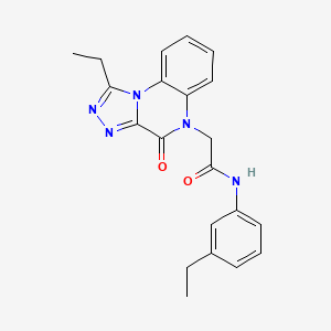 molecular formula C21H21N5O2 B6490244 2-{1-ethyl-4-oxo-4H,5H-[1,2,4]triazolo[4,3-a]quinoxalin-5-yl}-N-(3-ethylphenyl)acetamide CAS No. 1359320-05-0
