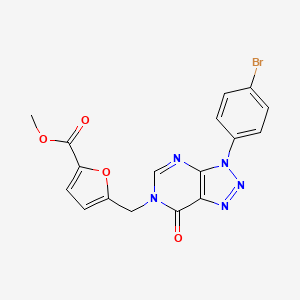 molecular formula C17H12BrN5O4 B6490272 methyl 5-{[3-(4-bromophenyl)-7-oxo-3H,6H,7H-[1,2,3]triazolo[4,5-d]pyrimidin-6-yl]methyl}furan-2-carboxylate CAS No. 888418-45-9