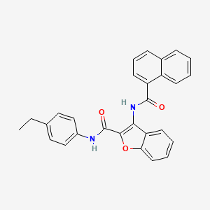 N-(4-ethylphenyl)-3-(naphthalene-1-amido)-1-benzofuran-2-carboxamide