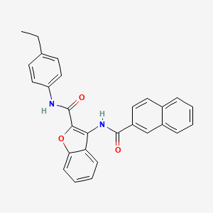 molecular formula C28H22N2O3 B6490294 N-(4-ethylphenyl)-3-(naphthalene-2-amido)-1-benzofuran-2-carboxamide CAS No. 888459-11-8