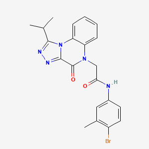 N-(4-bromo-3-methylphenyl)-2-[4-oxo-1-(propan-2-yl)-4H,5H-[1,2,4]triazolo[4,3-a]quinoxalin-5-yl]acetamide