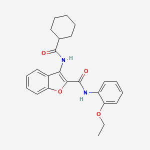 molecular formula C24H26N2O4 B6490309 3-cyclohexaneamido-N-(2-ethoxyphenyl)-1-benzofuran-2-carboxamide CAS No. 888443-69-4