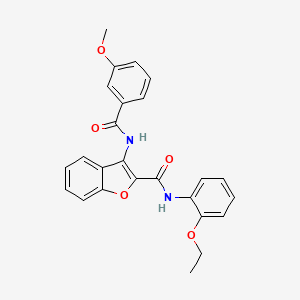 molecular formula C25H22N2O5 B6490310 N-(2-ethoxyphenyl)-3-(3-methoxybenzamido)-1-benzofuran-2-carboxamide CAS No. 888445-22-5
