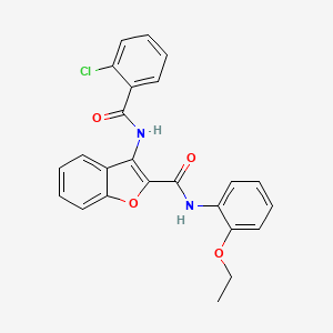 molecular formula C24H19ClN2O4 B6490322 3-(2-chlorobenzamido)-N-(2-ethoxyphenyl)-1-benzofuran-2-carboxamide CAS No. 888446-54-6