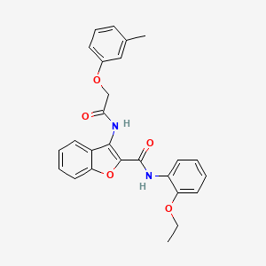 molecular formula C26H24N2O5 B6490336 N-(2-ethoxyphenyl)-3-[2-(3-methylphenoxy)acetamido]-1-benzofuran-2-carboxamide CAS No. 888449-61-4