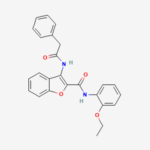 molecular formula C25H22N2O4 B6490343 N-(2-ethoxyphenyl)-3-(2-phenylacetamido)-1-benzofuran-2-carboxamide CAS No. 888450-06-4