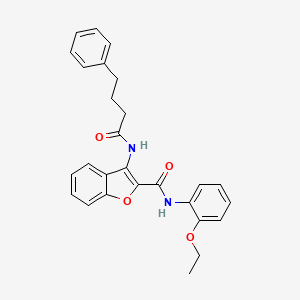 molecular formula C27H26N2O4 B6490353 N-(2-ethoxyphenyl)-3-(4-phenylbutanamido)-1-benzofuran-2-carboxamide CAS No. 888451-08-9