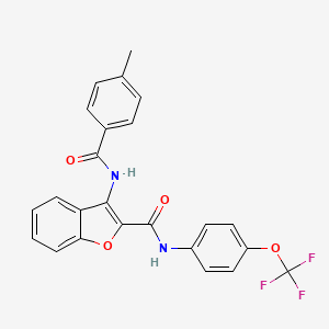 molecular formula C24H17F3N2O4 B6490356 3-(4-methylbenzamido)-N-[4-(trifluoromethoxy)phenyl]-1-benzofuran-2-carboxamide CAS No. 888455-65-0