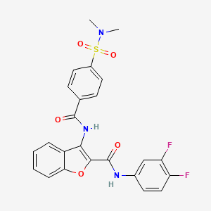 N-(3,4-difluorophenyl)-3-[4-(dimethylsulfamoyl)benzamido]-1-benzofuran-2-carboxamide