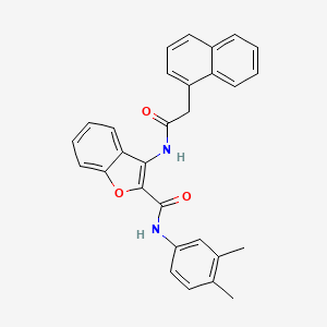 N-(3,4-dimethylphenyl)-3-[2-(naphthalen-1-yl)acetamido]-1-benzofuran-2-carboxamide