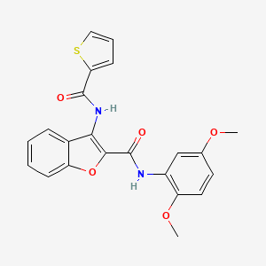 N-(2,5-dimethoxyphenyl)-3-(thiophene-2-amido)-1-benzofuran-2-carboxamide