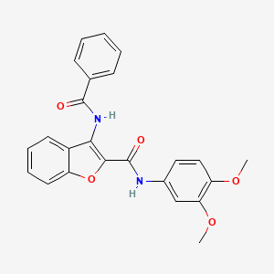 molecular formula C24H20N2O5 B6490439 3-benzamido-N-(3,4-dimethoxyphenyl)-1-benzofuran-2-carboxamide CAS No. 888448-42-8