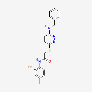 2-{[6-(benzylamino)pyridazin-3-yl]sulfanyl}-N-(2-bromo-4-methylphenyl)acetamide