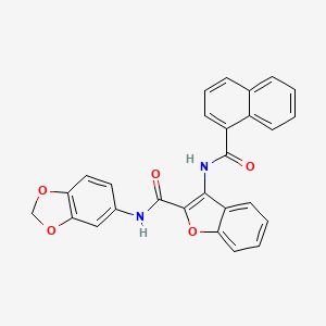 N-(2H-1,3-benzodioxol-5-yl)-3-(naphthalene-1-amido)-1-benzofuran-2-carboxamide