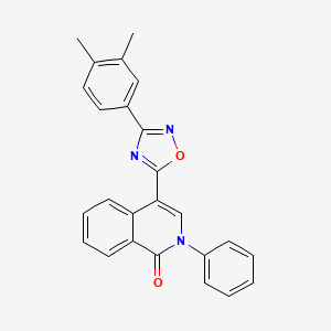molecular formula C25H19N3O2 B6490550 4-[3-(3,4-dimethylphenyl)-1,2,4-oxadiazol-5-yl]-2-phenyl-1,2-dihydroisoquinolin-1-one CAS No. 1358338-89-2