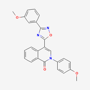 molecular formula C25H19N3O4 B6490556 2-(4-methoxyphenyl)-4-[3-(3-methoxyphenyl)-1,2,4-oxadiazol-5-yl]-1,2-dihydroisoquinolin-1-one CAS No. 1358519-59-1