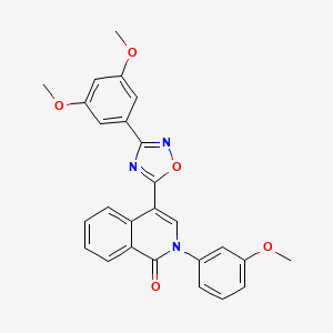 molecular formula C26H21N3O5 B6490562 4-[3-(3,5-dimethoxyphenyl)-1,2,4-oxadiazol-5-yl]-2-(3-methoxyphenyl)-1,2-dihydroisoquinolin-1-one CAS No. 1358478-72-4