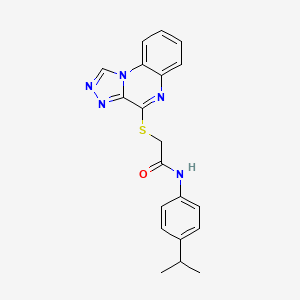 molecular formula C20H19N5OS B6490578 N-[4-(propan-2-yl)phenyl]-2-{[1,2,4]triazolo[4,3-a]quinoxalin-4-ylsulfanyl}acetamide CAS No. 1358919-51-3