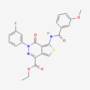 ethyl 3-(3-fluorophenyl)-5-(3-methoxybenzamido)-4-oxo-3H,4H-thieno[3,4-d]pyridazine-1-carboxylate
