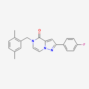 molecular formula C21H18FN3O B6490685 5-[(2,5-dimethylphenyl)methyl]-2-(4-fluorophenyl)-4H,5H-pyrazolo[1,5-a]pyrazin-4-one CAS No. 1359487-86-7