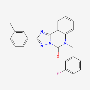 B6490761 6-[(3-fluorophenyl)methyl]-2-(3-methylphenyl)-5H,6H-[1,2,4]triazolo[1,5-c]quinazolin-5-one CAS No. 1357879-84-5