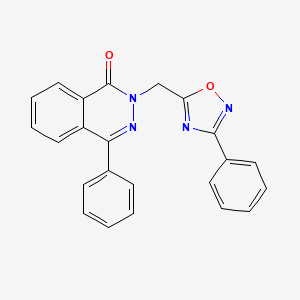 molecular formula C23H16N4O2 B6490785 4-phenyl-2-[(3-phenyl-1,2,4-oxadiazol-5-yl)methyl]-1,2-dihydrophthalazin-1-one CAS No. 1357979-12-4