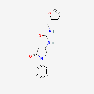 molecular formula C17H19N3O3 B6490846 1-[(furan-2-yl)methyl]-3-[1-(4-methylphenyl)-5-oxopyrrolidin-3-yl]urea CAS No. 891090-67-8