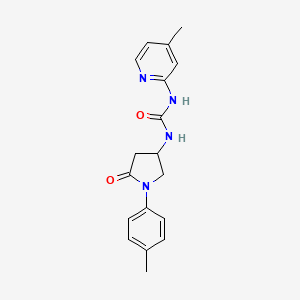 molecular formula C18H20N4O2 B6490848 3-[1-(4-methylphenyl)-5-oxopyrrolidin-3-yl]-1-(4-methylpyridin-2-yl)urea CAS No. 891091-47-7