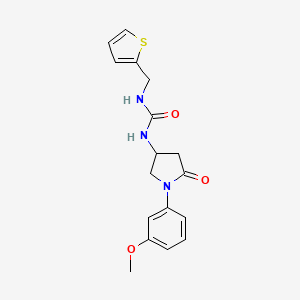 molecular formula C17H19N3O3S B6490862 3-[1-(3-methoxyphenyl)-5-oxopyrrolidin-3-yl]-1-[(thiophen-2-yl)methyl]urea CAS No. 891096-79-0