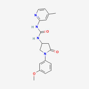 molecular formula C18H20N4O3 B6490871 3-[1-(3-methoxyphenyl)-5-oxopyrrolidin-3-yl]-1-(4-methylpyridin-2-yl)urea CAS No. 891098-44-5