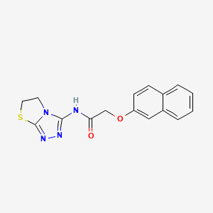 molecular formula C16H14N4O2S B6491024 2-(naphthalen-2-yloxy)-N-{5H,6H-[1,2,4]triazolo[3,4-b][1,3]thiazol-3-yl}acetamide CAS No. 920489-36-7