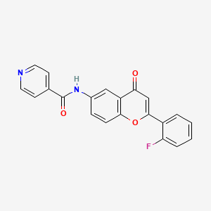 N-[2-(2-fluorophenyl)-4-oxo-4H-chromen-6-yl]pyridine-4-carboxamide
