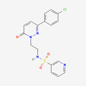 molecular formula C17H15ClN4O3S B6491065 N-{2-[3-(4-chlorophenyl)-6-oxo-1,6-dihydropyridazin-1-yl]ethyl}pyridine-3-sulfonamide CAS No. 921554-47-4