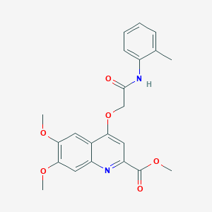 molecular formula C22H22N2O6 B6491072 methyl 6,7-dimethoxy-4-{[(2-methylphenyl)carbamoyl]methoxy}quinoline-2-carboxylate CAS No. 1357936-41-4