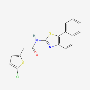 molecular formula C17H11ClN2OS2 B6491080 2-(5-chlorothiophen-2-yl)-N-{naphtho[2,1-d][1,3]thiazol-2-yl}acetamide CAS No. 921521-28-0