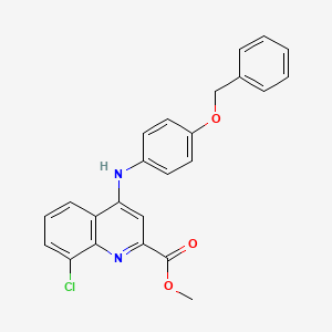 molecular formula C24H19ClN2O3 B6491081 methyl 4-{[4-(benzyloxy)phenyl]amino}-8-chloroquinoline-2-carboxylate CAS No. 1359509-93-5