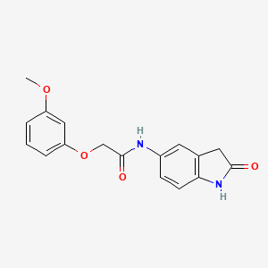 molecular formula C17H16N2O4 B6491096 2-(3-methoxyphenoxy)-N-(2-oxo-2,3-dihydro-1H-indol-5-yl)acetamide CAS No. 921793-62-6