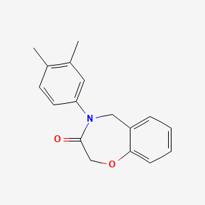 molecular formula C17H17NO2 B6491173 4-(3,4-dimethylphenyl)-4,5-dihydrobenzo[f][1,4]oxazepin-3(2H)-one CAS No. 1359596-54-5